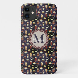 Monogram koffie Lover Case-Mate iPhone Case