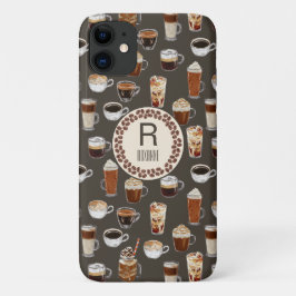 Monogram koffie Lover Case-Mate iPhone Case