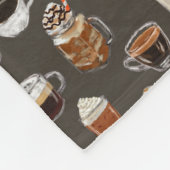 Monogram koffie Lover Fleece Deken (Hoek)