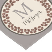 Monogram Koffie Lover Light Brown Korte Tafelloper (Hoek)