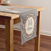 Monogram Koffie Lover Light Brown Korte Tafelloper (Voorbeeld)