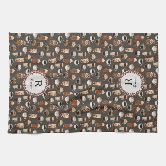 Monogram koffie Lover Theedoek (Horizontaal)