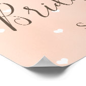 Monogram koffiekop bruiloftsshower welkomstbord poster (Hoek)