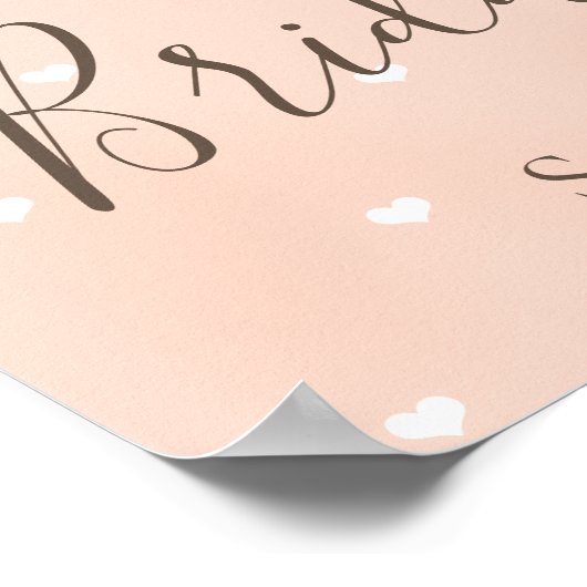 Monogram koffiekop bruiloftsshower welkomstbord poster (Hoek)