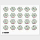Monogram Kolibrie Ronde Sticker (Vel)
