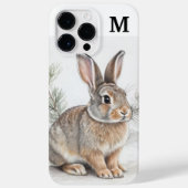 Monogram Konijn en Pijnboom  Case-Mate iPhone Case (Achterkant)