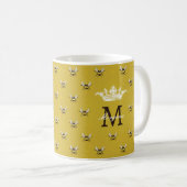 monogram koningin Bee Modern Koffiemok (Voorkant rechts)
