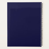 Monogram Koninklijk Blauw Moderne Minimalistische Planner (Achterkant)