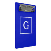Monogram koninklijk blauw wit omgevormd Initiaal Mini Klembord (Schuin)