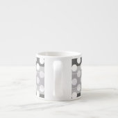 Monogram Kool Gray White Polka Dot Pattern Espresso Kop (Achterkant)