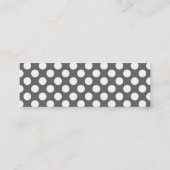 Monogram Kool Gray White Polka Dot Pattern Mini Visitekaartje (Achterkant)
