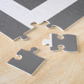 MONOGRAM Kool Grijze vaste kleur vlakke Legpuzzel (Zijkant)