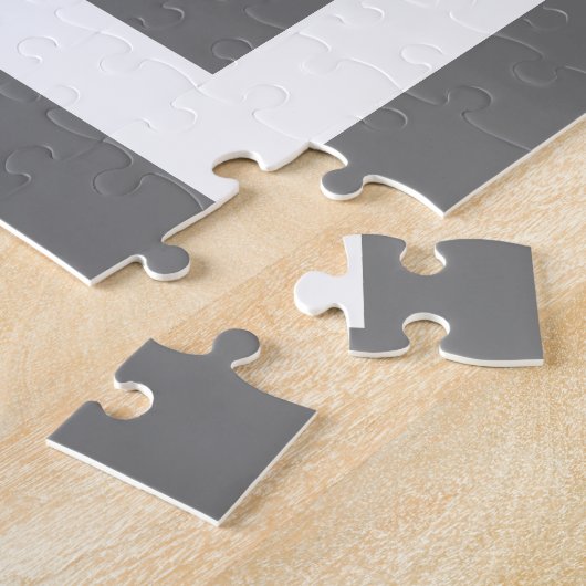 MONOGRAM Kool Grijze vaste kleur vlakke Legpuzzel (Zijkant)