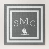 MONOGRAM Kool Grijze vaste kleur vlakke Legpuzzel (Verticaal)