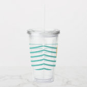 Monogram koolstof-isecream stripes acryl drinkbeker (Rechts)