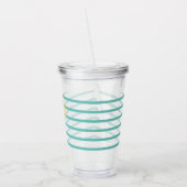 Monogram koolstof-isecream stripes acryl drinkbeker (Links)