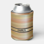 Monogram koper en gouden strepen blikjeskoeler (Blikje Voorkant)