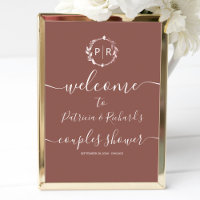 Monogram Koppel Douche Welkom Bord Schuimbord