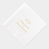 Monogram koppels Naam Aangepaste bruiloft Folie Servetten (Rechts)