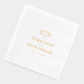 Monogram koppels Naam Aangepaste bruiloft Folie Servetten (Links)