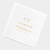 Monogram Koppels Naam Aangepaste Trouw  Folie Servetten (Links)