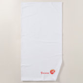 Monogram koraal golvende letter A logo strandlaken (Voorkant)