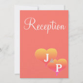 Monogram Koraal Ontvangstkaarten Kaart (Voorkant)