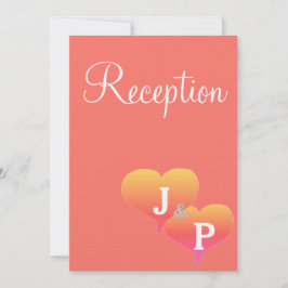 Monogram Koraal Ontvankaarten Kaart