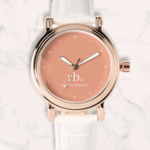 Monogram Koraal Peach Elegant Feminine minimalist 