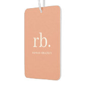 Monogram Koraal Peach Elegant Feminine minimalist Luchtverfrisser (Links)