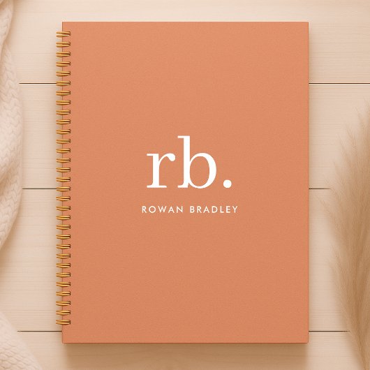 Monogram Koraal Peach Elegant Feminine minimalist Notitieboek
