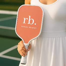 Monogram Koraal Peach Elegant Feminine minimalist Pickleball Paddle