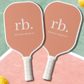 Monogram Koraal Peach Elegant Feminine minimalist Pickleball Paddle