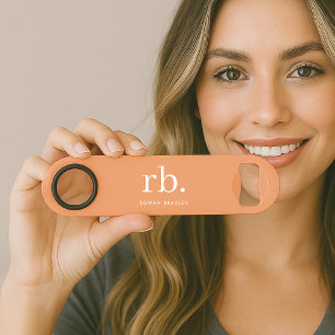 Monogram Koraal Peach Elegant Feminine minimalist Speed Flessenopener