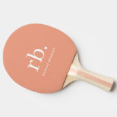 Monogram Koraal Peach Elegant Feminine minimalist Tafeltennisbatje (Zijkant)