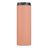 Monogram Koraal Peach Elegant Feminine minimalist Thermosbeker (Achterkant)