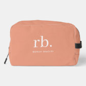 Monogram Koraal Peach Elegant Feminine minimalist Toilettasje (Achterkant)