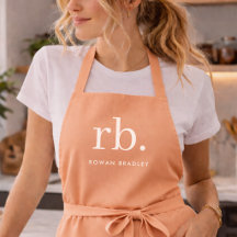 Monogram Koraal Perzik Elegant Vrouwelijk Minimali
