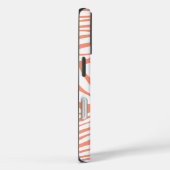 Monogram Koraal Roze Gestreepte Zebra Patroon Tren Case-Mate iPhone Case (Achterkant / Rechts)