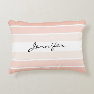 Monogram Koraal Roze Stapelband Accessoire Pijler Decoratief Kussen