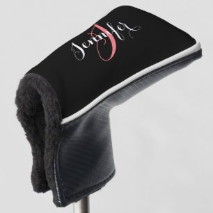 Monogram koraal zwart voor vrouwen golfheadcover