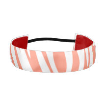 Monogram koraalroze gestreept zebrapatroon rendy