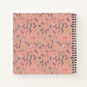 Monogram | Koraalroze | PERSONEELSLEDEN VAN Floral Notitieboek (Achterkant)