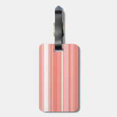 Monogram koraalstrepen bagagelabel (Achterkant verticaal)