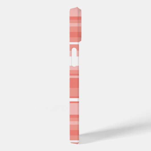 Monogram koraalstrepen Case-Mate iPhone case (Achterkant / Rechts)