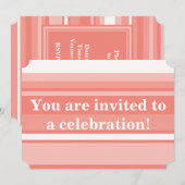 Monogram koraalstrepen kaart (Voorkant / Achterkant)