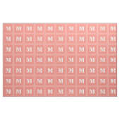 Monogram koraalstrepen stof (Fat Quarter)