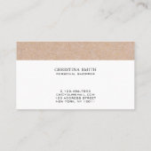 Monogram Kraft-Printed Clean Midnight Blue Typo Visitekaartje (Achterkant)