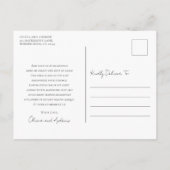 Monogram Krans Crest Elegante Trouw Dank Je Briefkaart (Achterkant)