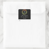 Monogram krans Custom Christmas Gift Label Label (Tas)